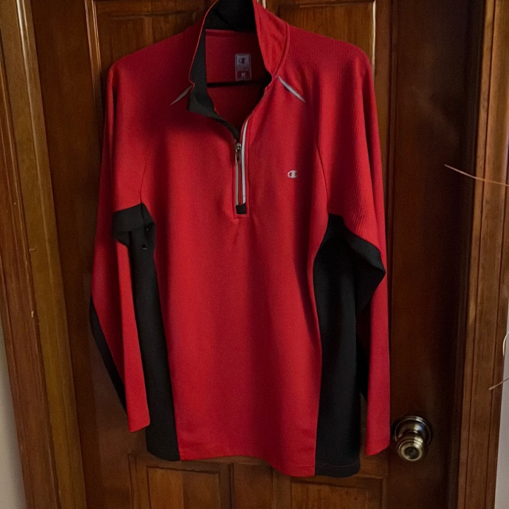 Champion Quarter Zip Pull Over Double Dry Made in Cambodia Mens Size Medium